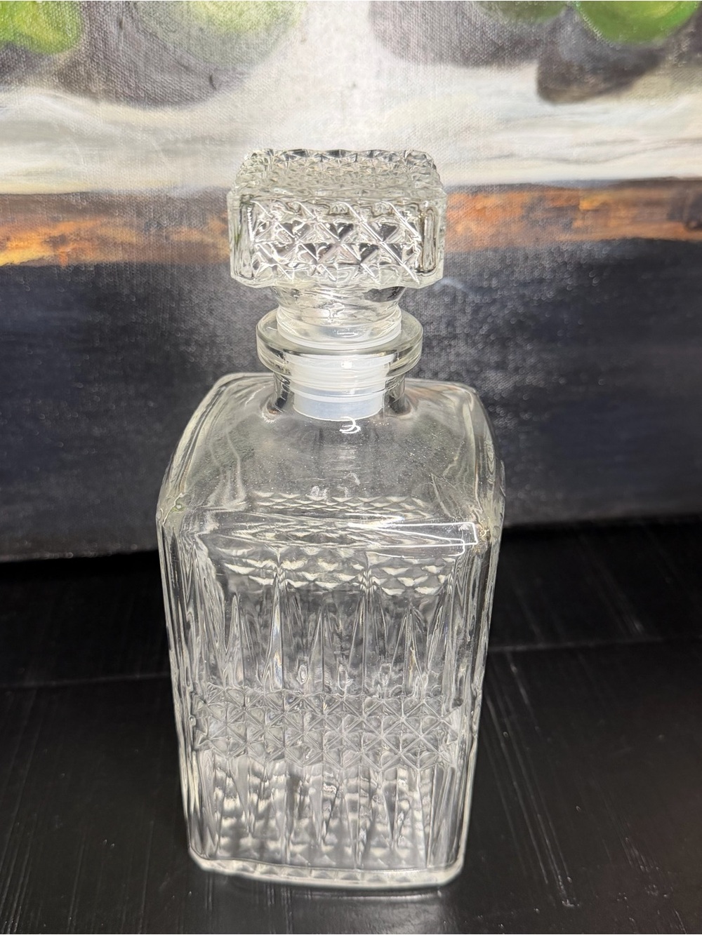 Clear Glass Square Decanter